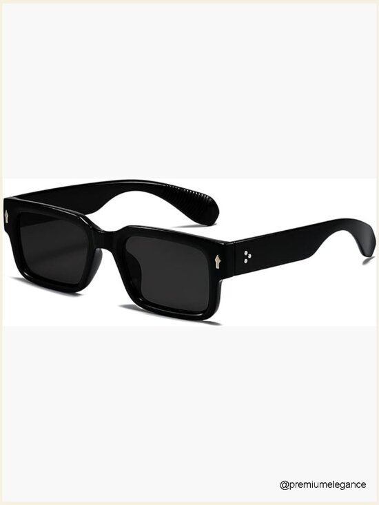 Trendy Chunky Rectangle Sunglasses UV400 Protection Unisex Shades main image 4
